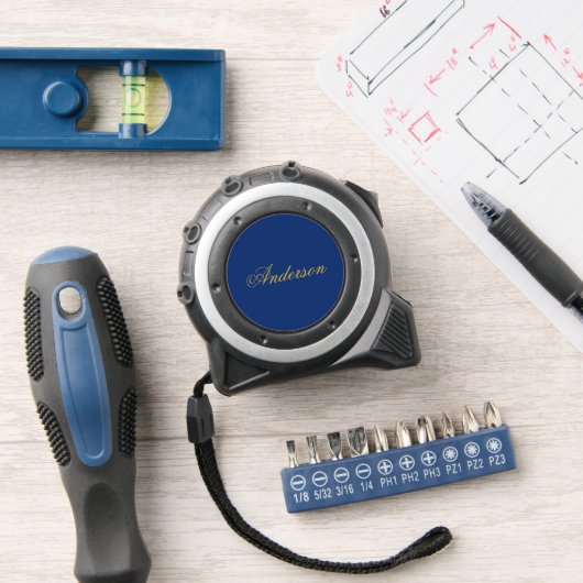 Personalized Navy Tape Measure with Custom Name Pr メジャー (ワークショップ)