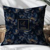 Personalized Navy Towels Chic Gold Flower Gift バスタオルセット