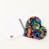 Personalized Neon Abstract Pattern — Retro Design ノートブック (内部)