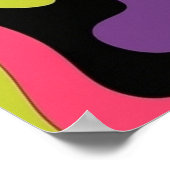 Personalized Neon Abstract Pattern — Retro Design ポスター (角)