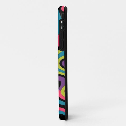 Personalized Neon Abstract Pattern — Retro Design Case-Mate iPhoneケース (裏面/左)