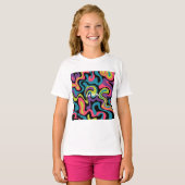 Personalized Neon Abstract Pattern — Retro Design Tシャツ (正面フル)