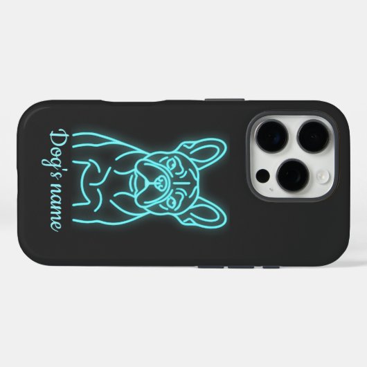 Personalized Neon French Bulldog Case-Mate iPhoneケース (裏面 (横))