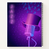 Personalized Neon Jazz Music Spiral Notebook ノートブック (裏面)
