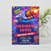 Personalized Nerf Birthday for kids Invitation 招待状 (スタンド正面)