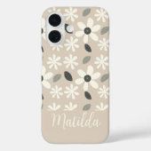 Personalized neutral color daisy  Case-Mate iPhoneケース (裏面)