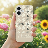 Personalized neutral color daisy  Case-Mate iPhoneケース