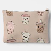 Personalized Neutral Cute Milky Bubble Tea アクセサリーポーチ (裏面)
