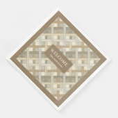 Personalized Neutral Napkins Elegant Table Accent (コーナー)