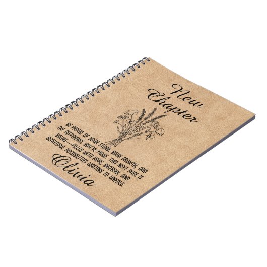 Personalized New Chapter Spiral Journal Gift ノートブック (左側)