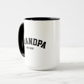 Personalized New Grandpa Est Date Father's Day マグカップ (正面左)