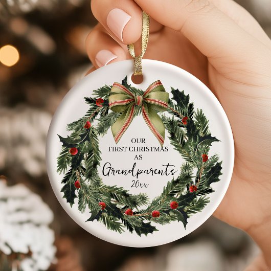 Personalized New Grandparents Ornament セラミックオーナメント