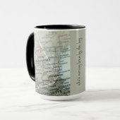 Personalized New Hampshire Map | Coastal NH Mug マグカップ (正面左)