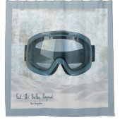 Personalized New Hampshire Ski. Eat Sleep Ski シャワーカーテン (正面)