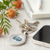 Personalized New Hampshire Ski Metal Keychain キーホルダー (側面)