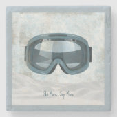 Personalized New Hampshire Ski Stone Coaster ストーンコースター (正面)