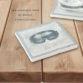 Personalized New Hampshire Ski Stone Coaster ストーンコースター