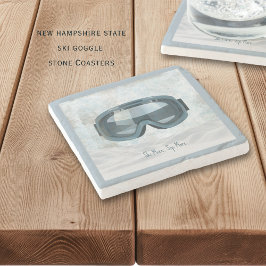 Personalized New Hampshire Ski Stone Coaster ストーンコースター