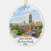 Personalized New Haven Ornament Custom Connecticut セラミックオーナメント (左)