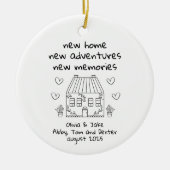 Personalized New Home Keepsake Moving House セラミックオーナメント (正面)