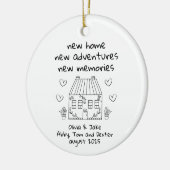 Personalized New Home Keepsake Moving House セラミックオーナメント (左)