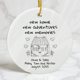 Personalized New Home Keepsake Moving House セラミックオーナメント