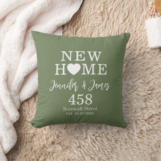Personalized New Home Typography Couples Name クッション (ブランケット)