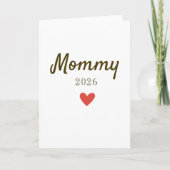 Personalized New Mommy Love Design with Year カード (正面)