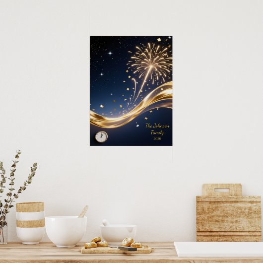 Personalized New Year 2026 Wall Art Poster ポスター (キッチン)