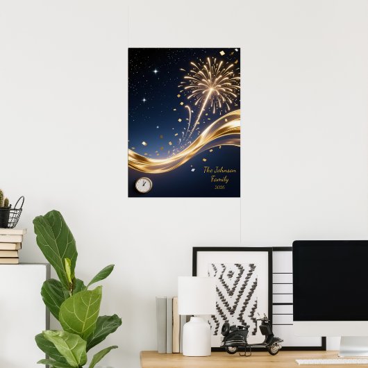 Personalized New Year 2026 Wall Art Poster ポスター (ホームオフィス)