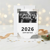 Personalized New Year Card 2026, Elegant New Year カード