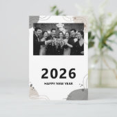 Personalized New Year Card 2026, Elegant New Year  カード (スタンド正面)
