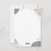 Personalized New Year Card 2026, Elegant New Year  カード (裏面)