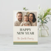 Personalized New Year Card 2026, Festive Holiday  カード (スタンド正面)