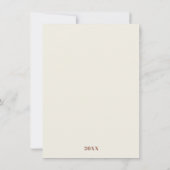 Personalized New Year Card 2026, Festive Holiday  カード (裏面)