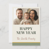 Personalized New Year Card 2026, Festive Holiday  カード (正面)