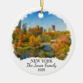 Personalized New York Ornament, Central Park セラミックオーナメント (正面)