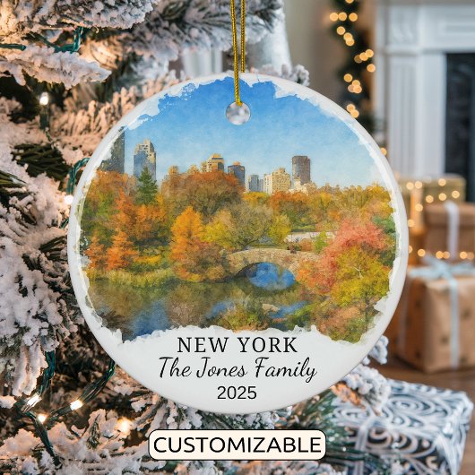 Personalized New York Ornament, Central Park セラミックオーナメント