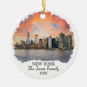 Personalized New York Ornament, New York セラミックオーナメント (正面)