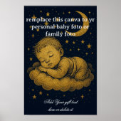 Personalized Newborn Gift, Custom Name & Date  ポスター (正面)