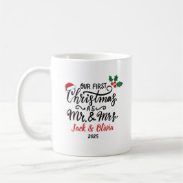 Personalized Newlywed Holiday Gift コーヒーマグカップ