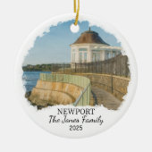 Personalized Newport Ornament, Rhode Island セラミックオーナメント (正面)