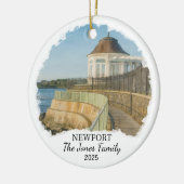Personalized Newport Ornament, Rhode Island セラミックオーナメント (左)