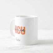 Personalized NICU Nurse Bold Typography コーヒーマグカップ (正面左)