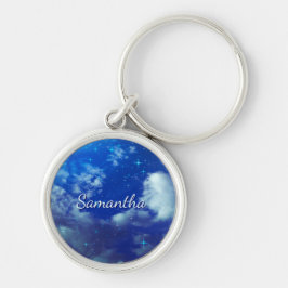 Personalized Night Sky Keychain | Starry Name  キーホルダー