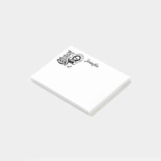 Personalized No Such Thing As Too Many Books ポストイット (アングル)