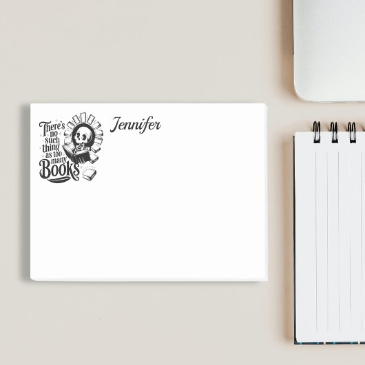 Personalized No Such Thing As Too Many Books ポストイット