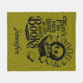 Personalized No Such Thing Too Many Bookworm フリースブランケット (正面(横))