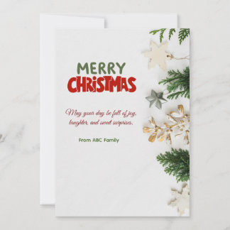 Personalized Non-Folded Christmas Card  シーズンカード