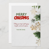 Personalized Non-Folded Christmas Card  シーズンカード (正面/裏面)